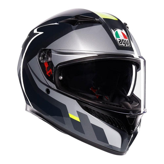 AGV K3 SHADE HELMET - GREY/YELLOW FLURO