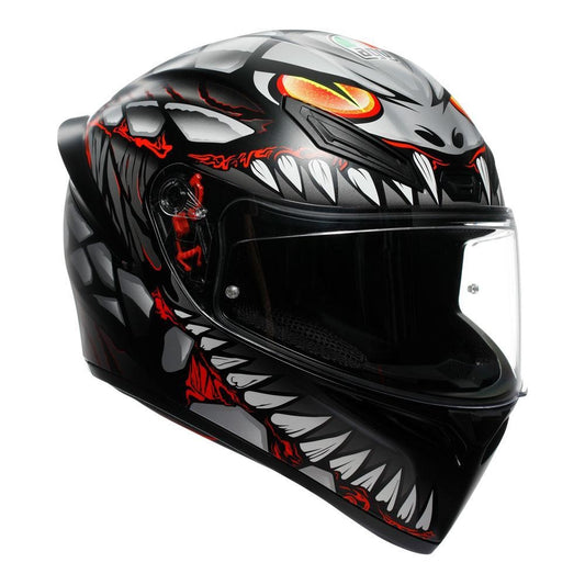 AGV K1 S LYZARD HELMET - BLACK/GREY/RED