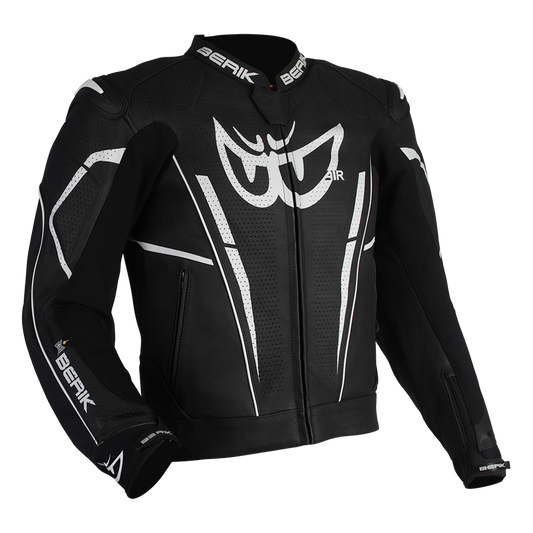 BERIK MONZA LEATHER JACKET - BLACK/WHITE