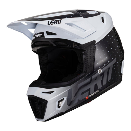 LEATT MOTO 8.5 HELMET KIT - BLACK/WHITE