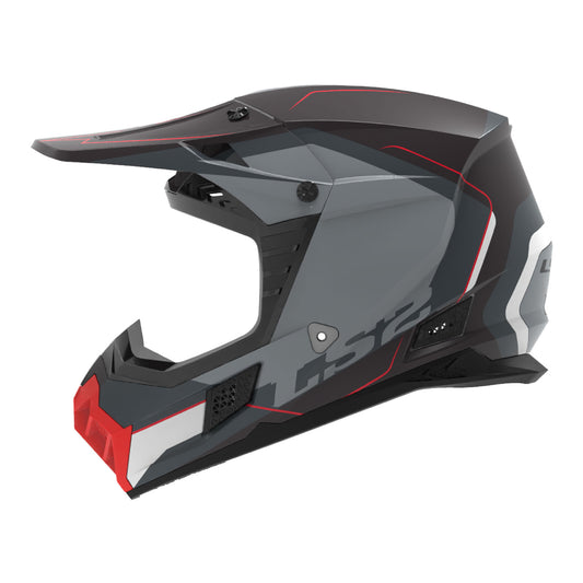 LS2 MX706 COZ ARCHED HELMET - BLACK/SILVER/TITANIUM