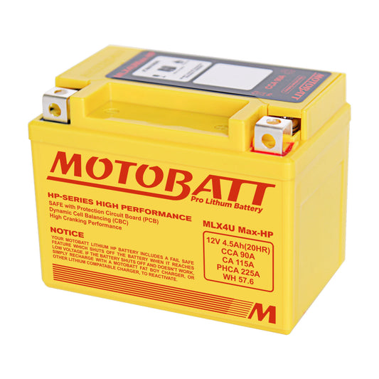 Motobatt Pro Lithium Battery MLX4U Max HP *10