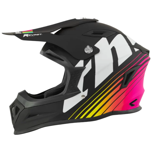 THRILA MIAMI HELMET - MATT BLACK/COLOUR BURST