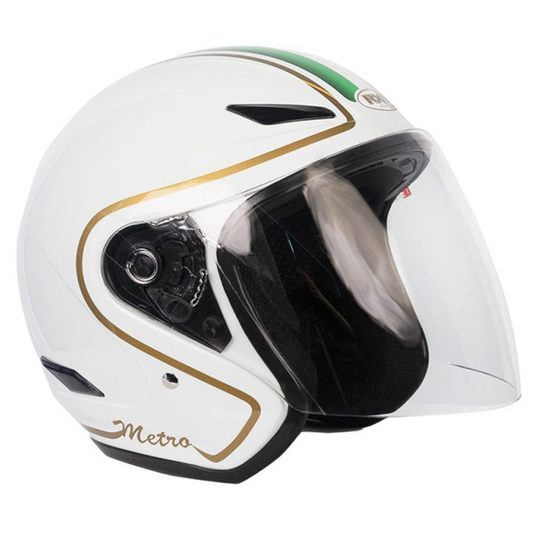 RXT A218 METRO RETRO ITALY HELMET - WHITE/RED/GREEN