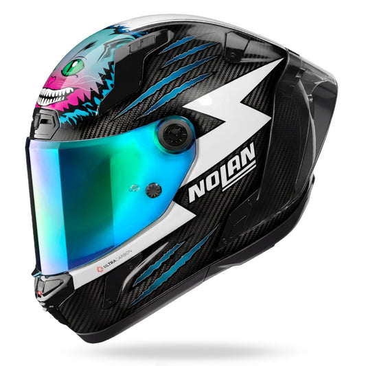 Nolan X-804 RS Replica Herbertson Helmet - Carbon White Blue - view 1