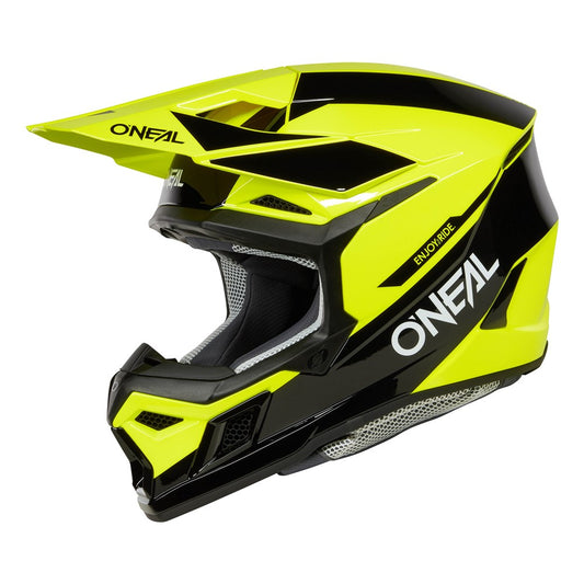 ONEAL 2025 3SRS RACE HELMET - BLACK/NEON YELLOW