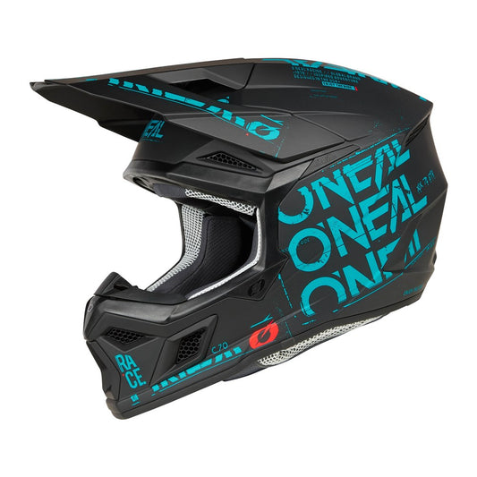 ONEAL 2025 3SRS STATIC HELMET - MATTE BLACK/TEAL