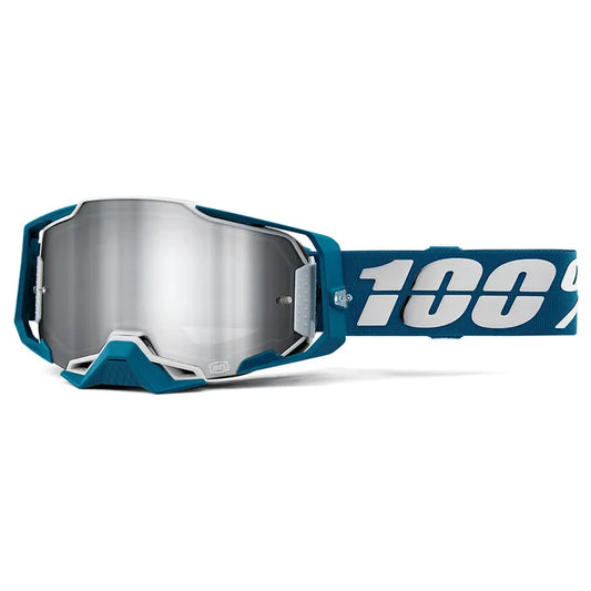 100% Armega Goggles - Albar (Flash Silver Lens)