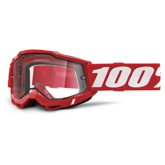 100% Accuri 2 Enduro Moto Goggles - Red (Clear)