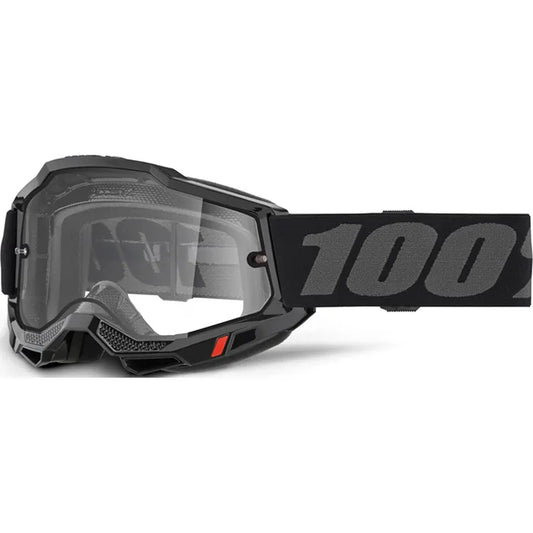 100% Accuri 2 Enduro Moto Goggles - Black (Clear)