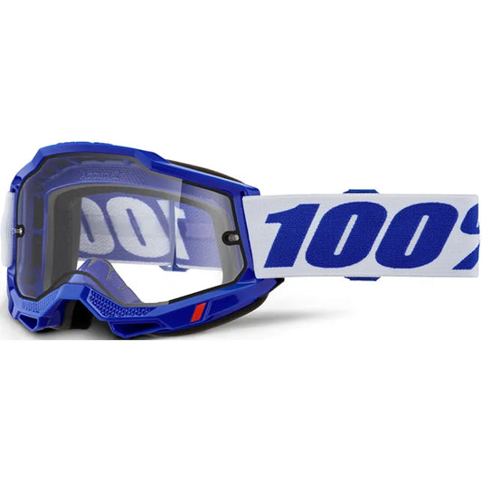 100% Accuri 2 Enduro Moto Goggles - Blue (Clear)
