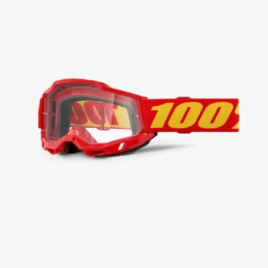 100% Accuri 2 Youth Goggles - Red (Clear Lens)