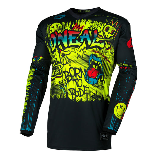 ONEAL 2026 YOUTH ELEMENT RANCID JERSEY - BLACK/NEON YELLOW