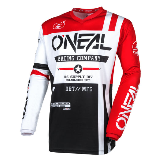 ONEAL 2024 YOUTH ELEMENT WARHAWK JERSEY - BLACK/WHITE/RED