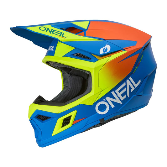 Oneal 2027 3SRS Youth Solid Helmet - Blue/Neon Yellow