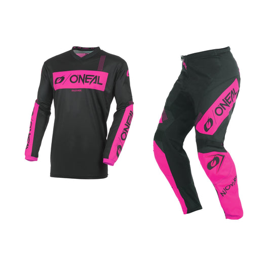 Oneal 2027 Element Girls Racewear Gear Set - Black/Pink