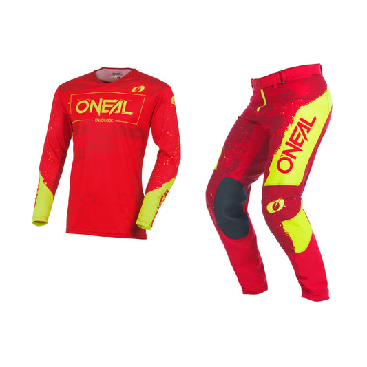 Oneal 2027 Mayhem Paint Gear Set - Red/Neon
