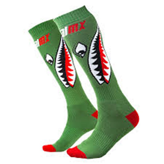 Oneal 2027 Pro MX Youth Bomber Socks - Green