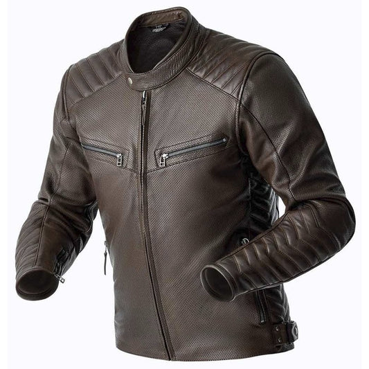 RST Roadster Air D3O CE Leather Jacket - Brown - Front