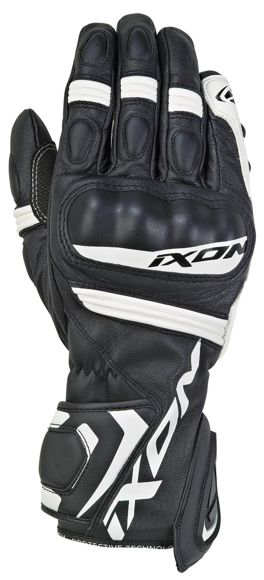 IXON RS TEMPO GLOVES - BLACK/WHITE CASSONS PTY LTD sold by Cully's Yamaha