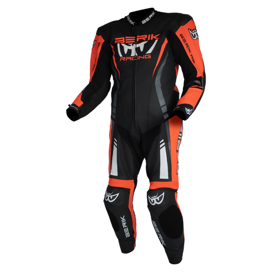 BERIK SICILY LEATHER SUITS - BLACK/RED