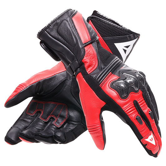 Dainese Reacto Carbon Long Gloves - Black / Red Lava