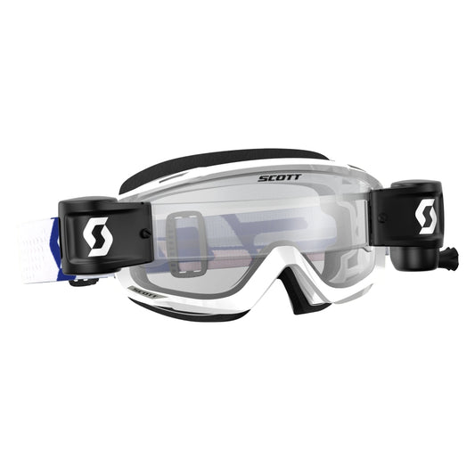 Scott Split OTG Goggles - White/Red Clear Works