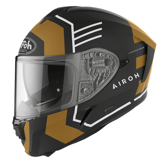 AIROH SPARK HELMET - 'THRILL' GOLD MATT MOTO NATIONAL ACCESSORIES PTY sold by Cully's Yamaha