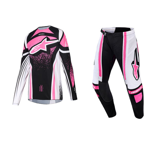 ALPINESTARS 2026 STELLA TECHSTAR NOMUR GEAR SET - BLACK WHITE FUCHSIA