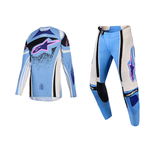 ALPINESTARS 2026 STELLA TECHSTAR NOMUR GEAR SET - LIGHT BLUE OFF WHITE BLACK