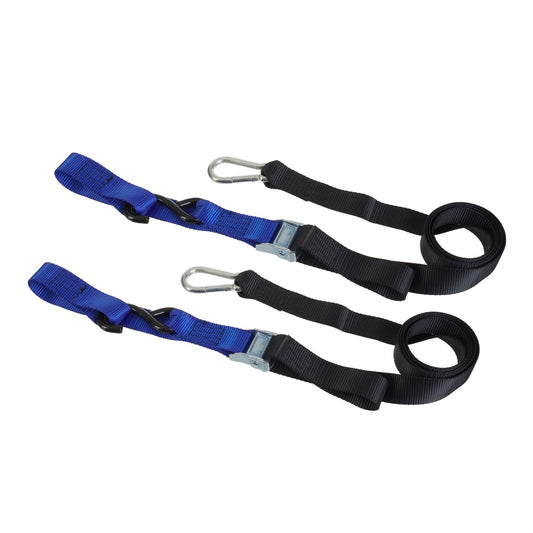 Whites Tie Downs 1 1/2in x 6ft - Black / Blue