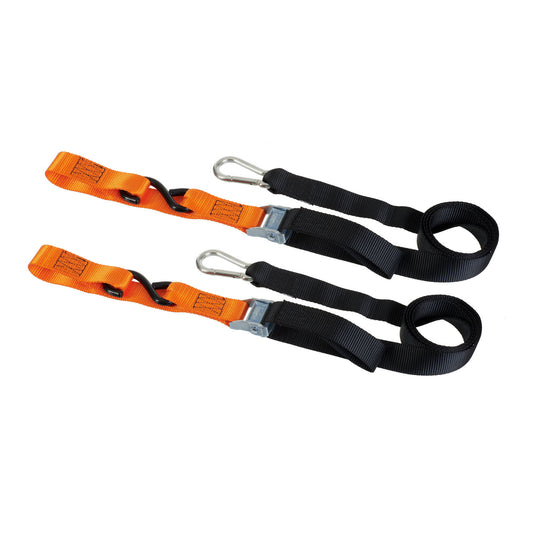 Whites Tie Downs 1 1/2in x 6ft - Black / Orange