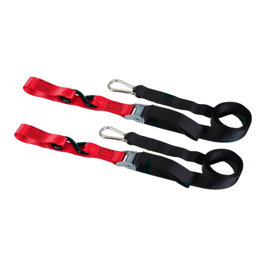 Whites Tie Downs 1 1/2in x 6ft - Black / Red