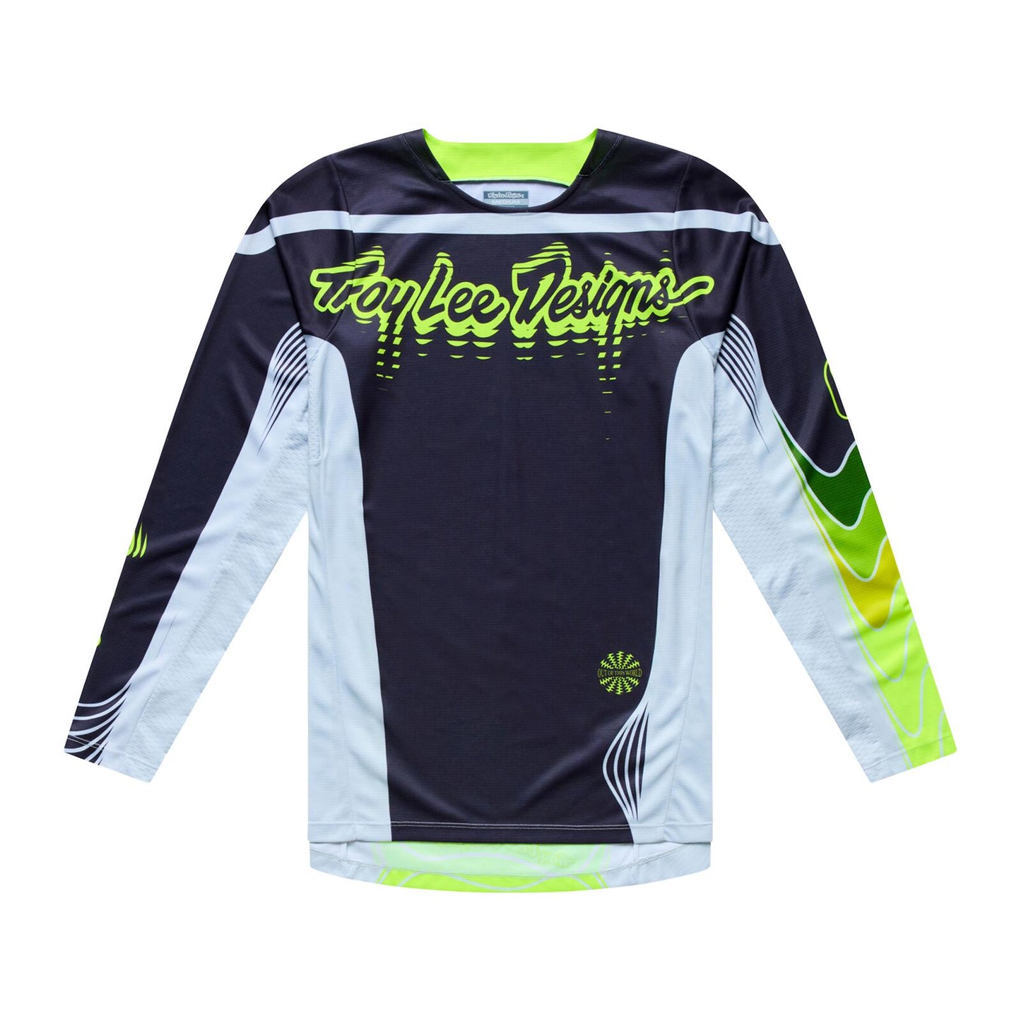 TLD 26.2 GP Pro Jersey - Stagger Gunmetal / Neo Yellow