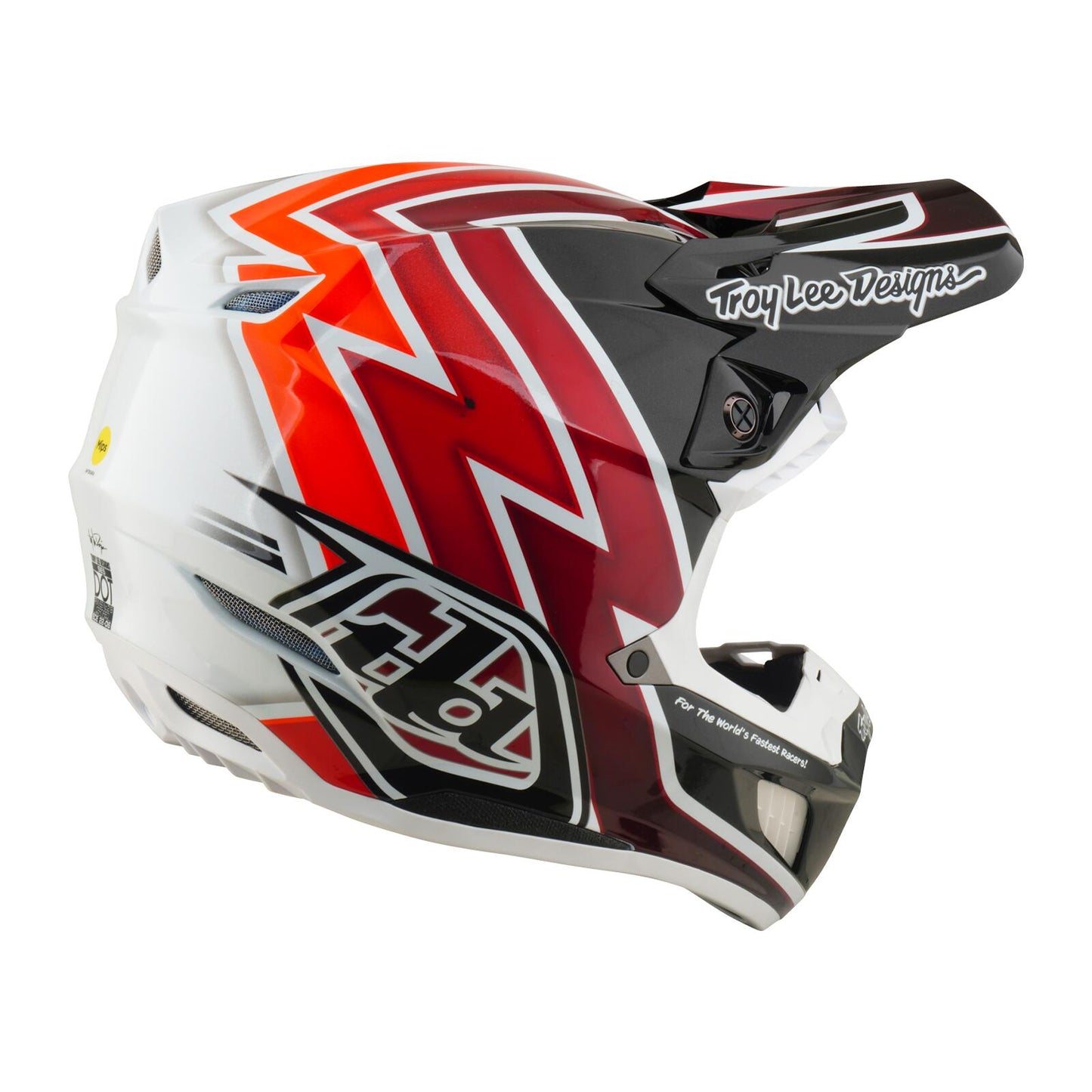 TLD 26.2 SE5 Composite MIPS Helmet - Boltz Black / Red - view 4