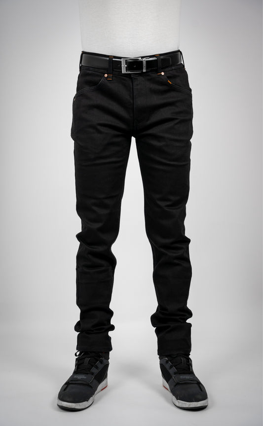 BULL-IT TROJAN SLIM JEANS SHORT LEG - JET BLACK
