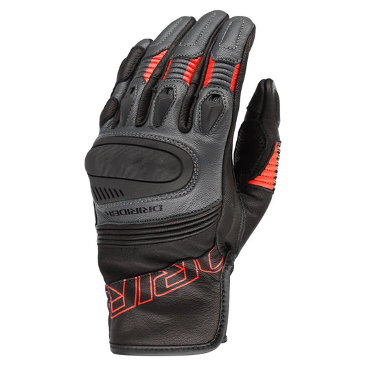 DRIRIDER TORQUE SHORT CUFF LADIES GLOVES - BLACK/GREY/RED