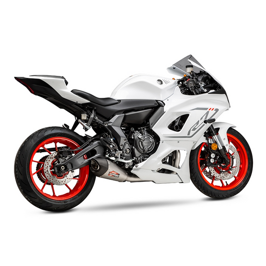 YOSHIMURA R7 22-25/MT-07 17-25 RACE AT2 STAINLESS FULL EXHAUST W STAINLESS MUFFLER