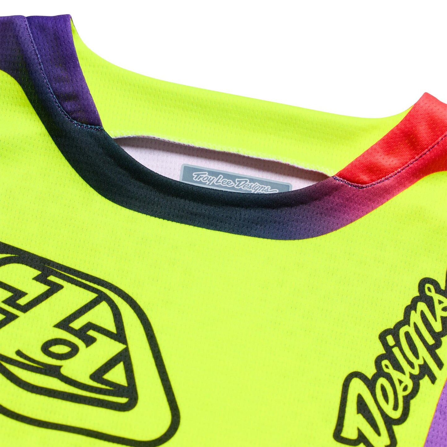 TLD 26.2 Youth GP Pro Jersey - Aura Flo Yellow - detail 1