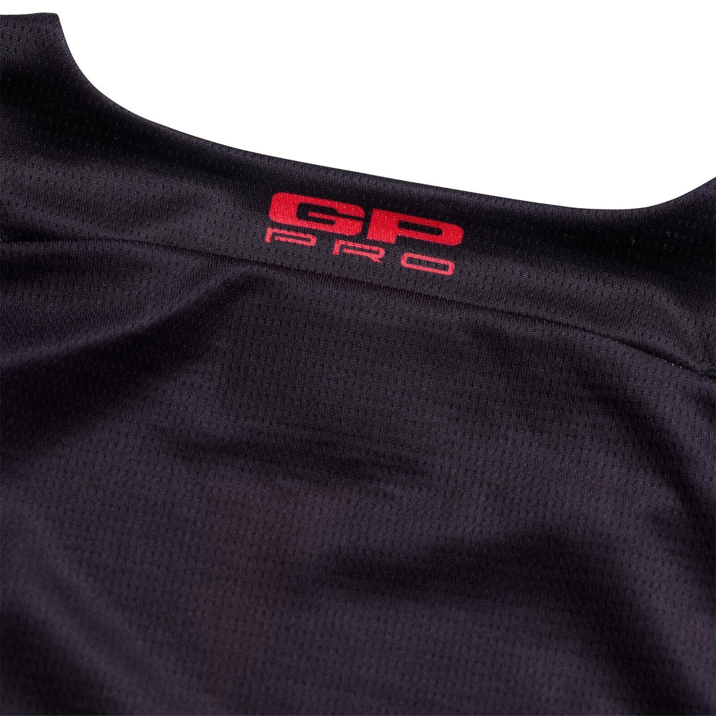 TLD 26.2 Youth GP Pro Jersey - Cyclops Black / Neo Red - detail 12