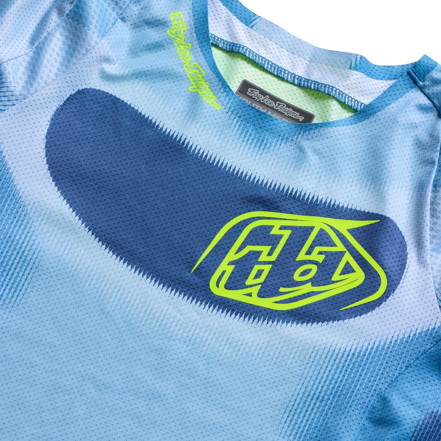TLD 26.2 Youth SE Pro Jersey - Illusion Slate / Flo Yellow - detail 5