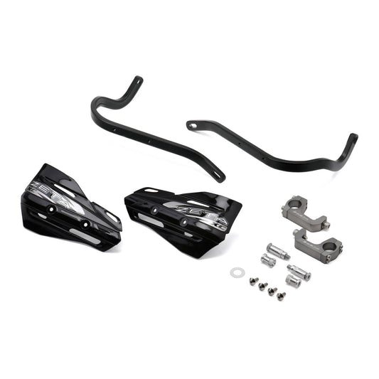 Zeta Armour XC U-Clamp Black/Black Tapered Bar Handguards
