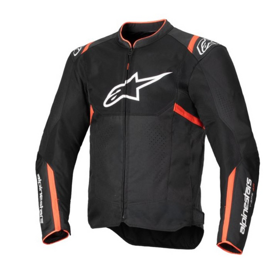 ALPINESTARS T SPS AIR V2 JACKET - BLACK/FLURO RED