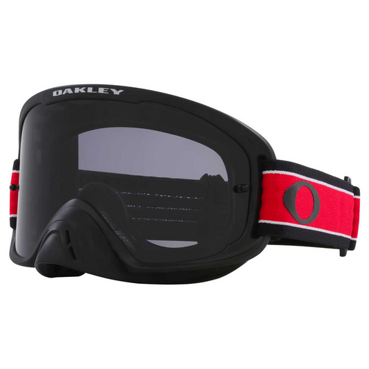 OAKLEY O FRAME 2.0 PRO RED STRIPE GOGGLES - DARK GREY LENS