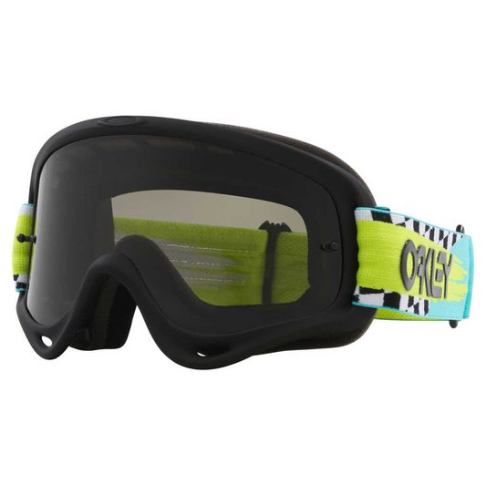 OAKLEY O FRAME TEAL CHECKS GOGGLES - DARK GREY LENS