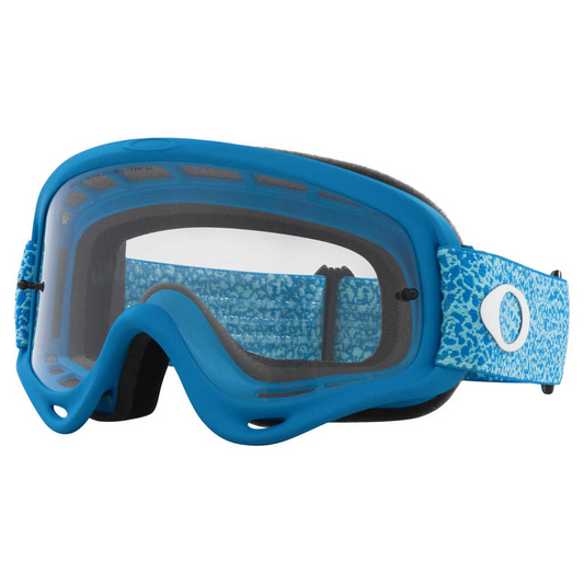 OAKLEY O FRAME BLUE CRACKLE GOGGLES - CLEAR LENS