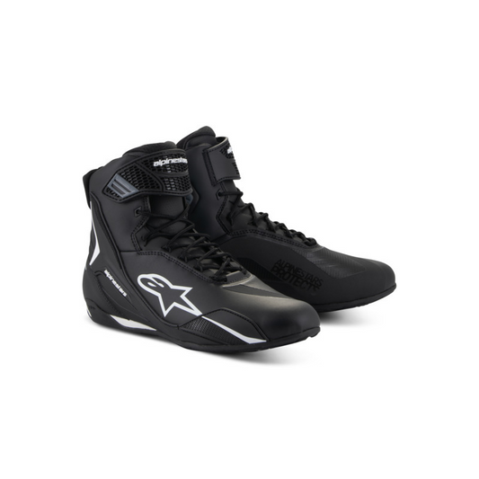 ALPINESTARS FASTER V4 SHOES - BLACK WHITE