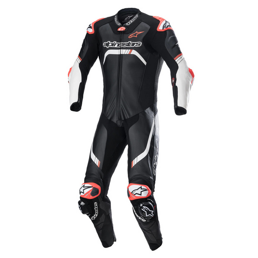 ALPINESTARS GP TECH V4 1 PC LEATHER SUIT - BLACK WHITE