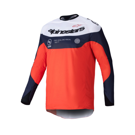 ALPINESTARS 2025 PRO-DURA JERSEY - NAVY HOT ORANGE WHITE