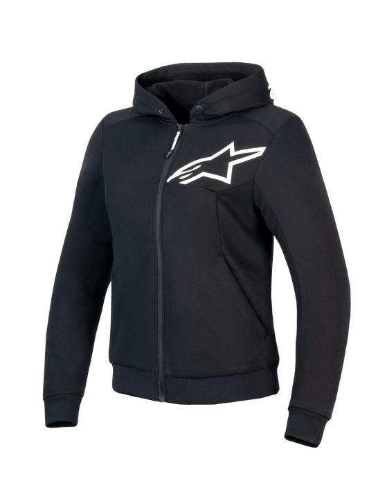 ALPINESTARS WOMENS CHROME V2 SPORT HOODIE - BLACK WHITE